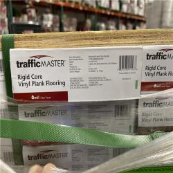 DALLAS LOCATION - TrafficMaster Birchwood Meadows Oak 6 MIL x 6 in. W x 48 in. L Waterproof Click Lock Luxury Vinyl Plank Flooring (21.95 sqft/case)PALLET-(44 CASES)