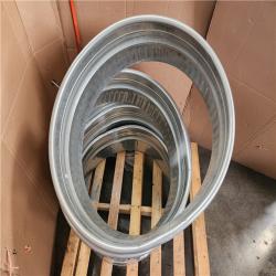 Phoenix AS-IS Behlen Country 36 in. x 12 in. Round Galvanized Steel Wood Fire Ring Pallet (6-Rings)