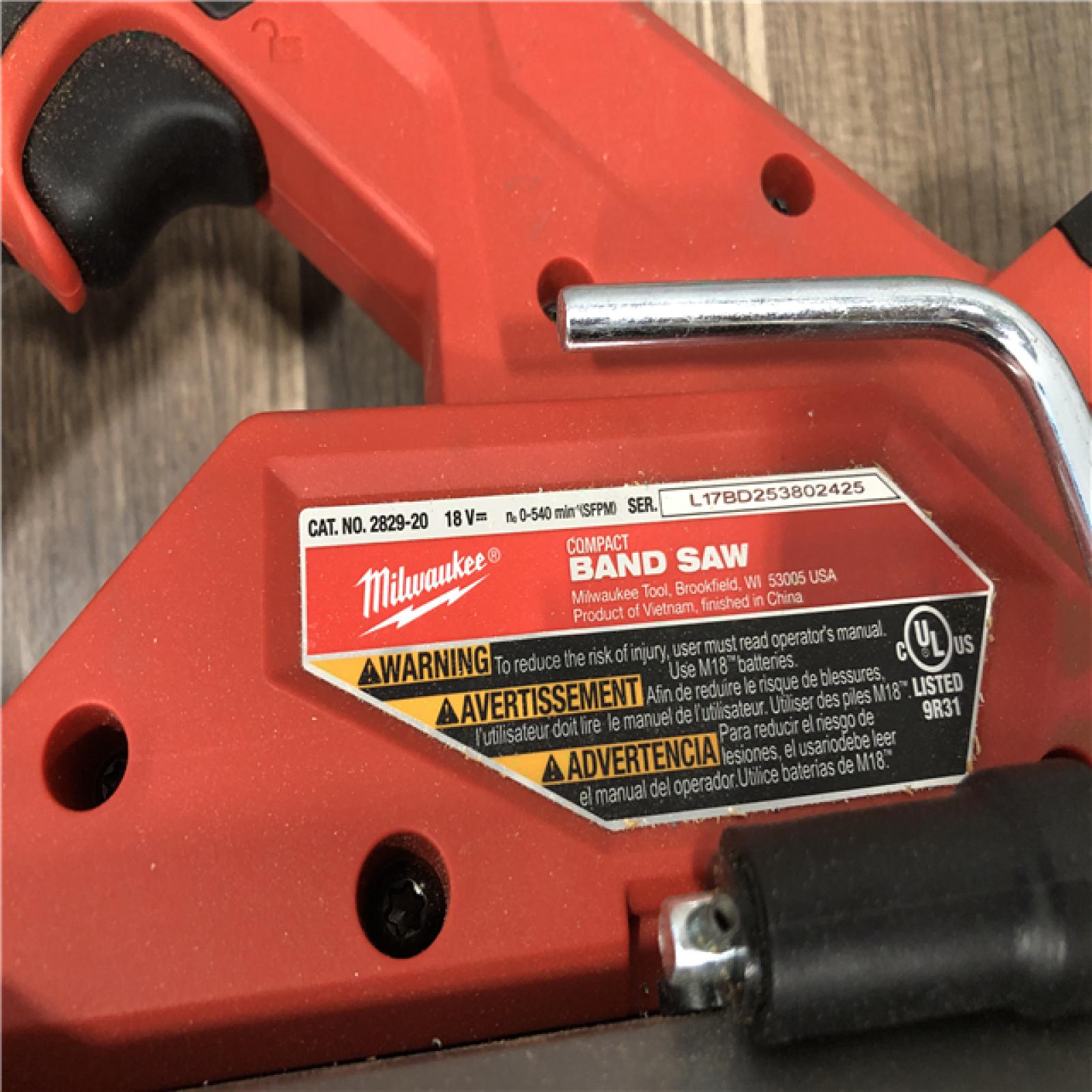 AS-IS Milwaukee FUEL 18V Lithium-Ion Brushless Cordless Compact Bandsaw (Tool-Only)