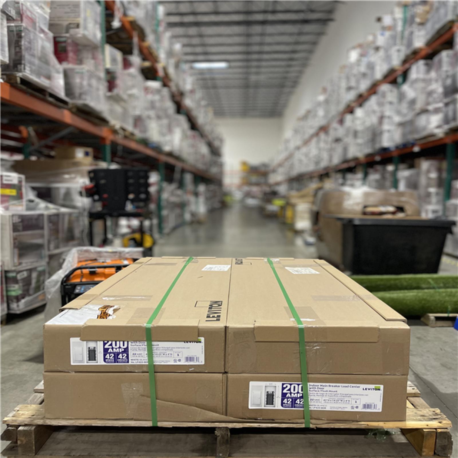 DALLAS LOCATION- NEW!- Leviton 200 Amp 42-Space  42-Circuit Indoor Load Center with Main Circuit Breaker  Door Included LP420-BDR (4 UNITS)
