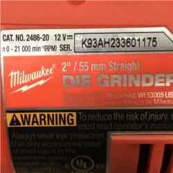 AS-IS Milwaukee FUEL 12V Lithium-Ion Brushless Cordless 1/4 in. Straight Die Grinder (Tool-Only)