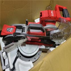 CALIFORNIA AS-IS MILWAUKEE M18 FUEL 10 DUAL BEVEL SLIDING COMPOUND MITER SAW KIT(BATTERY AND CHARGER INCLUDED)