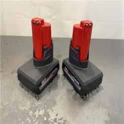 AS-IS - Milwaukee M12 12V Lithium-Ion XC High Output 5.0 Ah Battery Pack (2-Pack) Starter Kit with Charger