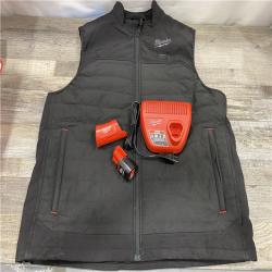 AS-IS Milwaukee Men's X-Large 12-Volt Lithium-Ion Cordless Axis Black Heated Vest Kit