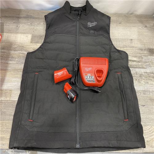 AS-IS Milwaukee Men's X-Large 12-Volt Lithium-Ion Cordless Axis Black Heated Vest Kit