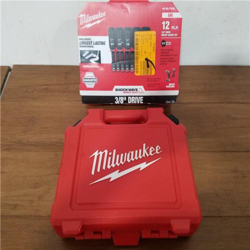 California AS-IS Milwaukee 12 piece 3/8 Drive Impact Socket Kit w/Case