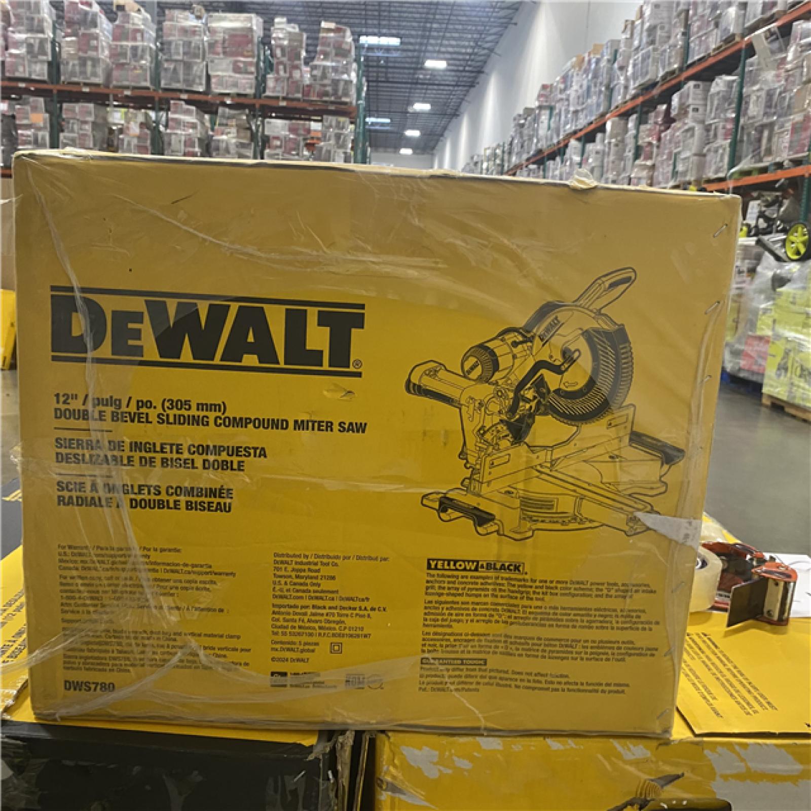 Dallas Location - NEW- DEWALT 15 Amp Corded 12 in. Double Bevel Sliding Compound Miter Saw