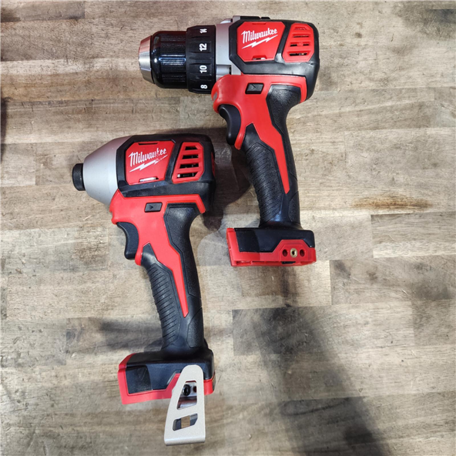 HOUSTON LOCATION - AS-IS Milwaukee 18V Cordless Brushed 2-Tool Drill/Driver and Impact Driver Kit