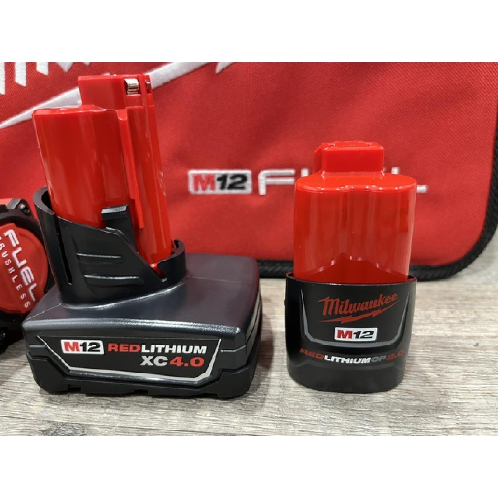 AS-IS Milwaukee FUEL 12V Lithium-Ion Brushless Cordless 1/2 in. Drill Driver Kit