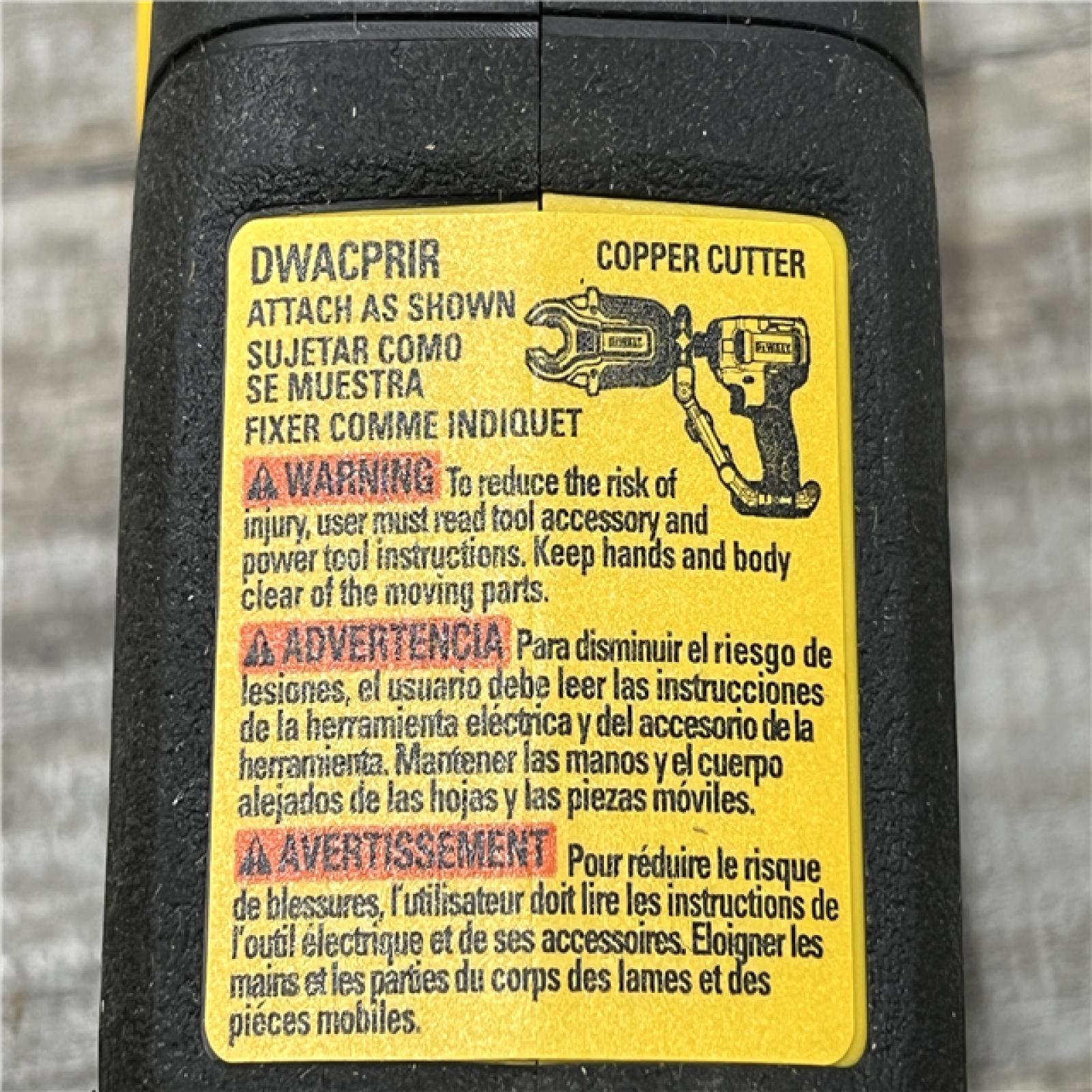 AS-IS DEWALT IMPACT CONNECT Copper Pipe Cutter Attachment