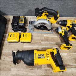 HOUSTON LOCATION - AS-IS DEWALT 4 TOOL COMBO KIT W/ (2) BATTERY & CHARGER