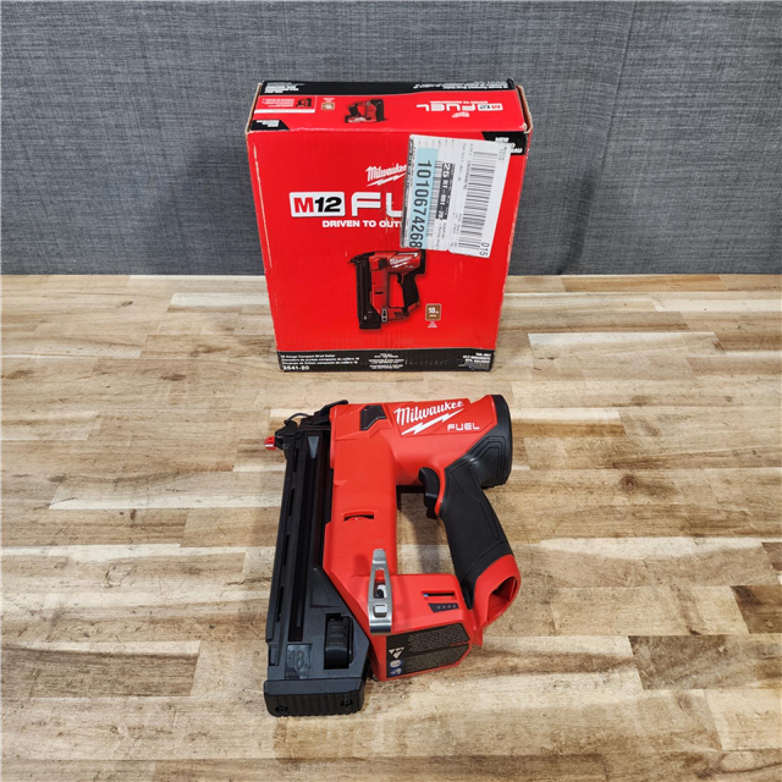 HOUSTON LOCATION - AS-IS Milwaukee FUEL 12-Volt Lithium-Ion Brushless Cordless 18-Gauge 1-1/2 in. Compact Brad Nailer (Tool Only)