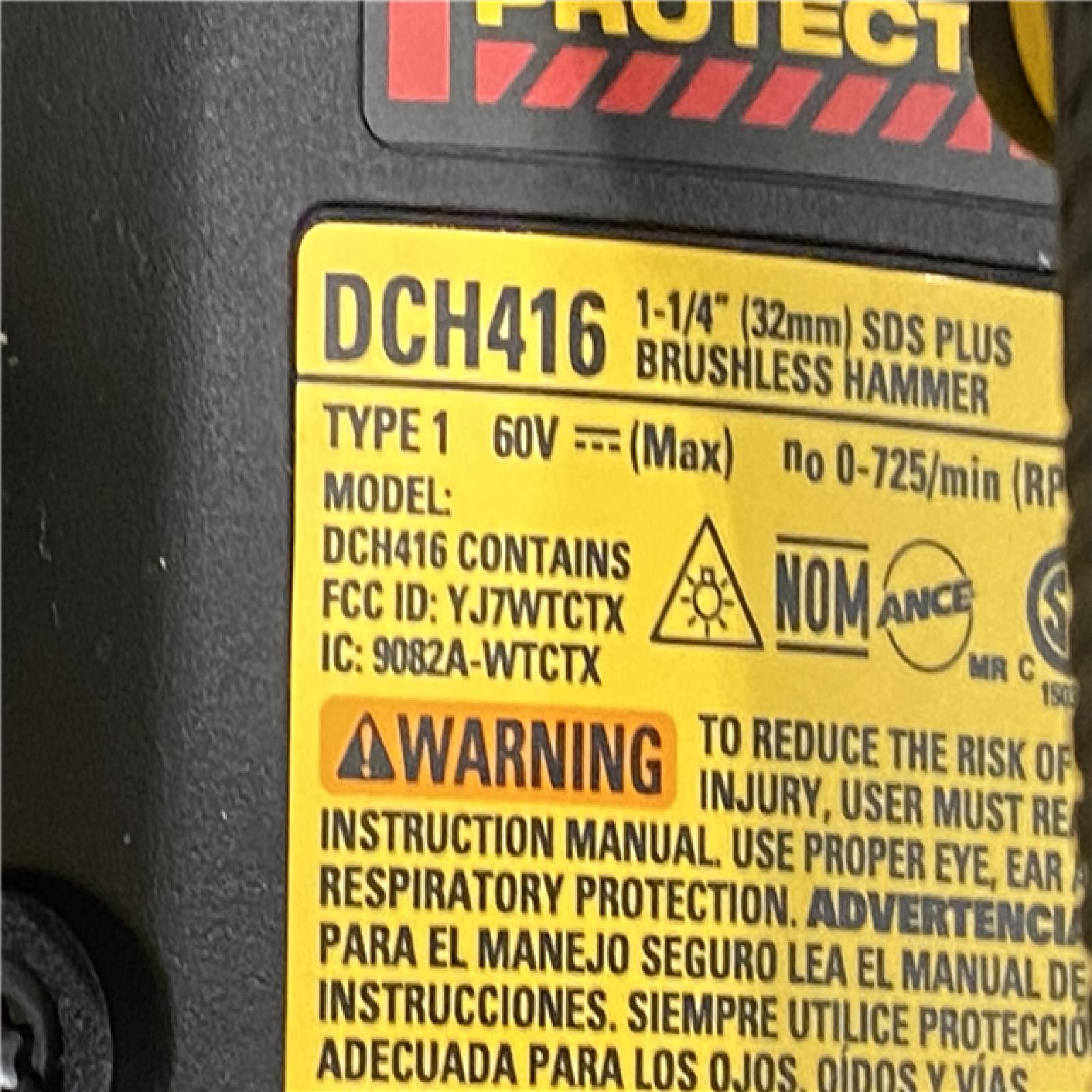 LIKE NEW - DEWALT FLEXVOLT 60V MAX Cordless 1-1/4 in. SDS Plus Rotary Hammer (Tool Only)