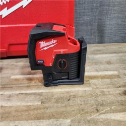 HOUSTON LOCATION - AS-IS (APPEARS LIKE NEW) Milwaukee M12 12-Volt Lithium-Ion Cordless Green 125 Ft. Cross Line and Plumb Points Laser Level Kit W/3.0 Ah Battery