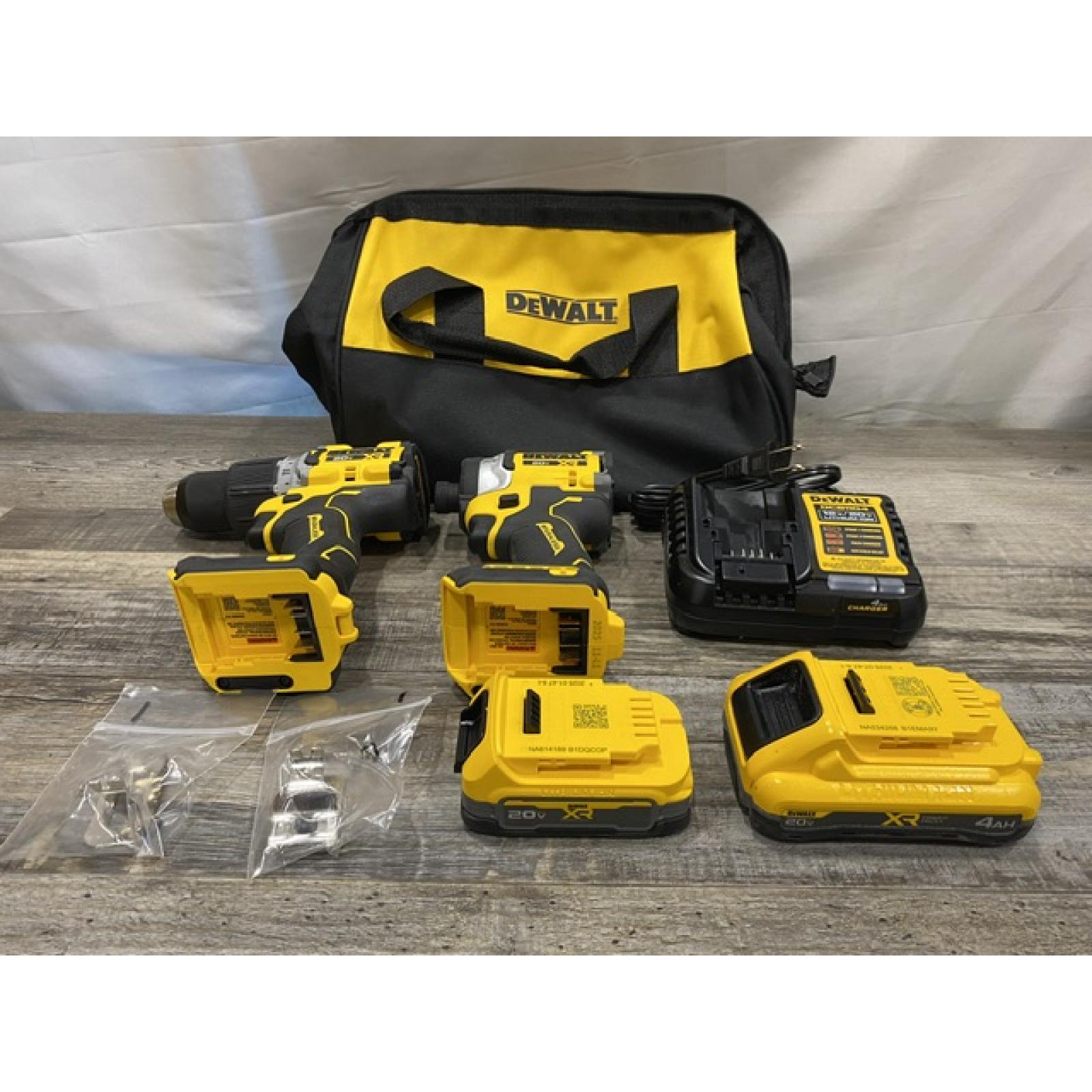 AS-IS DEWALT 20V XR Lithium-Ion Cordless 2-Tool Combo Kit