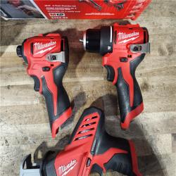 HOUSTON LOCATION - AS-IS MILWAUKEE M12 4 TOOL COMBO KIT