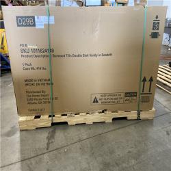 DALLAS LOCATION - Home Decorators Collection Burwood 72 in. Double Sink Seadrift Bath Vanity with Black Marquina Quartz Top (Assembled)