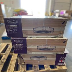 DALLAS LOCATION - Home Decorators Collection Brette III 23 in. Integrated LED Indoor/Outdoor Brushed Nickel Ceiling Fan with Light and Remote Control - (3 UNITS)