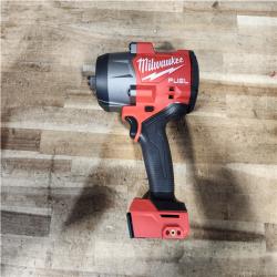 Houston Location AS-IS Milwaukee FUEL 18V Lithium-Ion Brushless Cordless 1/2 in. Impact Wrench with Friction Ring (Tool-Only)