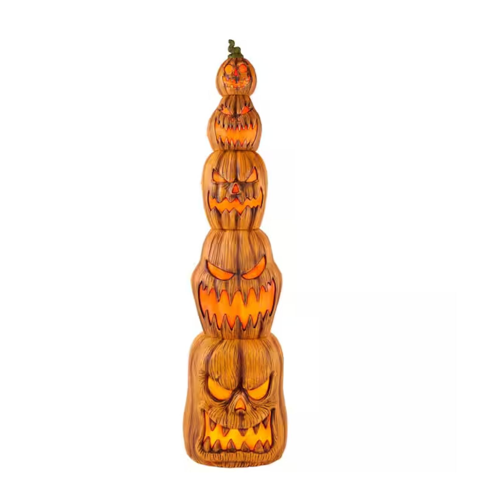 DALLAS LOCATION - Home Accents Holiday 8.5 ft. Giant-Sized LED Jack-O-Lanterns Stack PALLET -(3 UNITS)