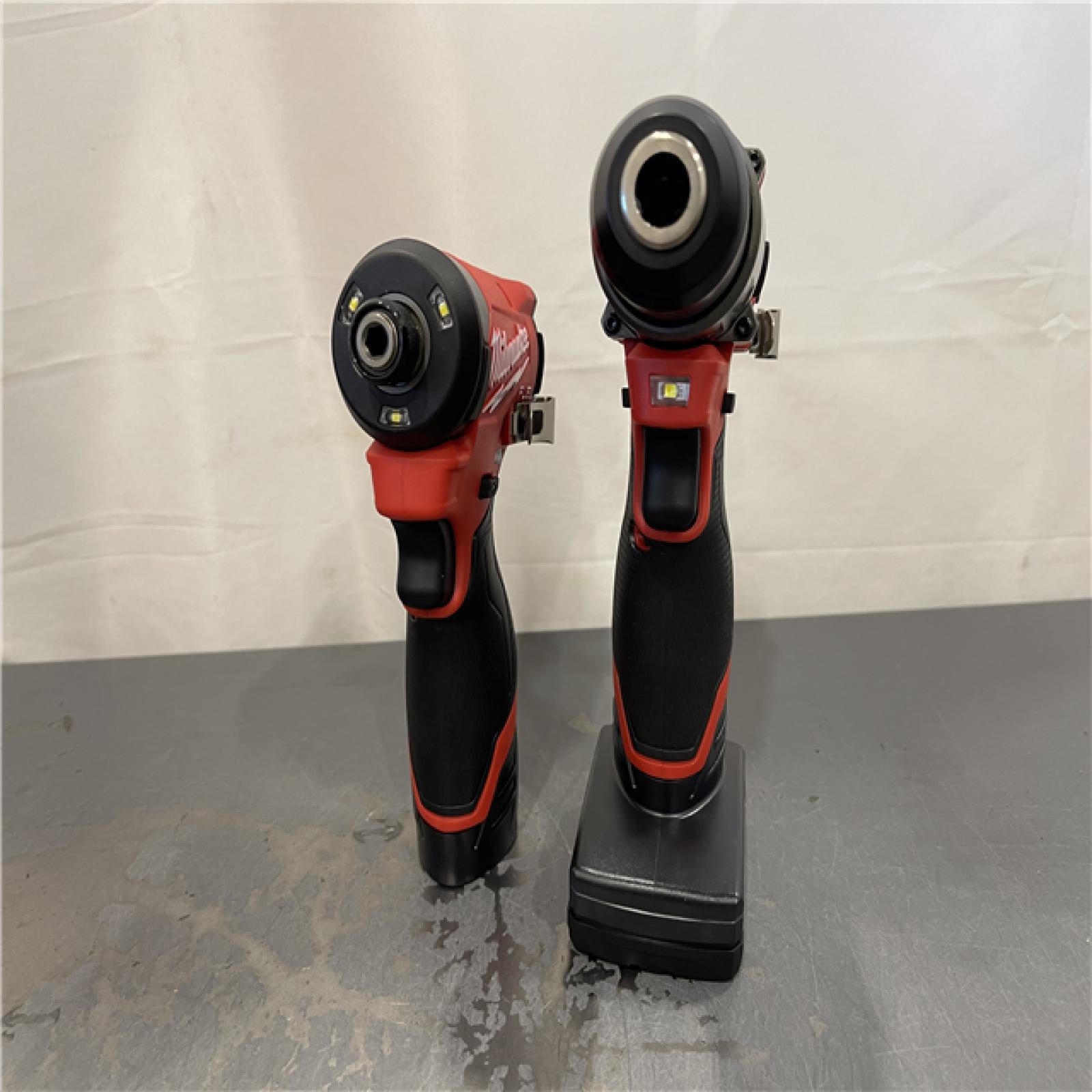 AS-IS - Milwaukee M12 FUEL 12-Volt Lithium-Ion Brushless Cordless Hammer Drill and Impact Driver Combo Kit