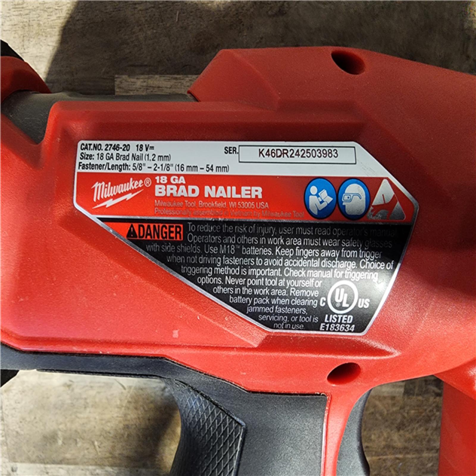 HOUSTON LOCATION - AS-IS Milwaukee M18 FUEL 18 Gauge Brad Nailer (TOOL ONLY)