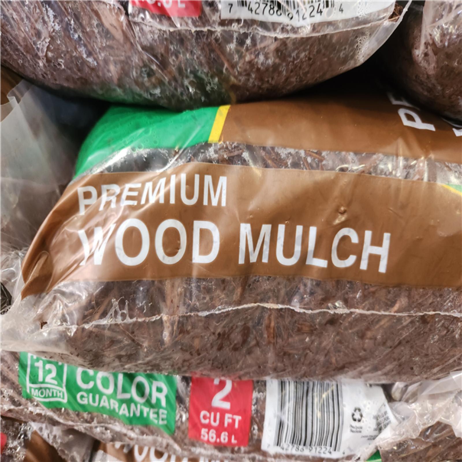 Phoenix LIKE NEW Vigoro Vigoro 2 cu. ft. Premium Brown Wood Shredded Bagged Mulch Pallet of 65