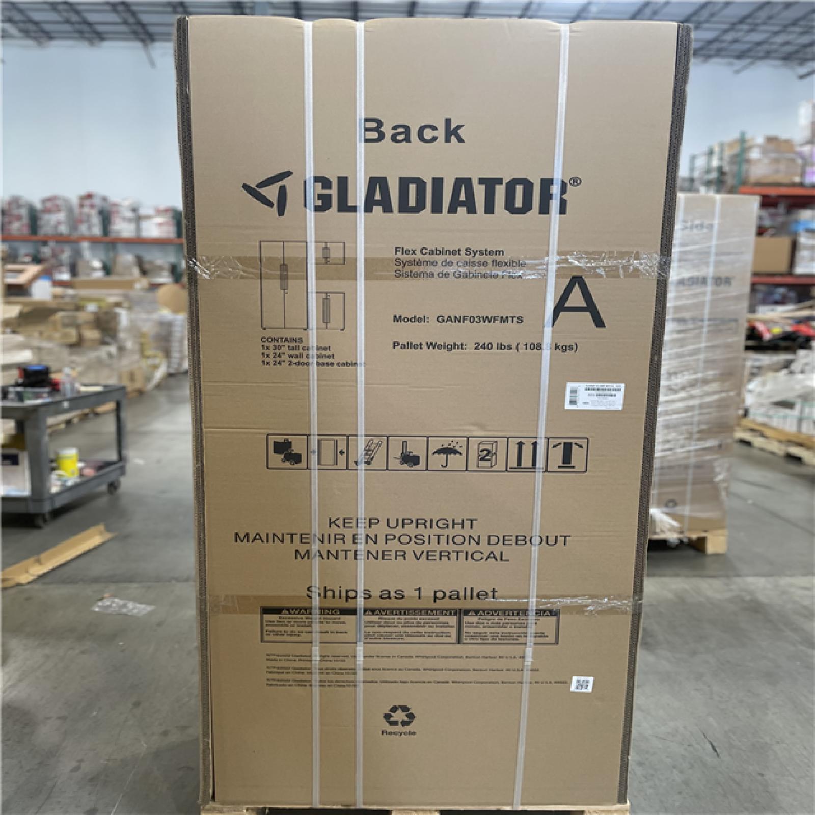 DALLAS LOCATION- NEW! GLADIATOR FLEX 3 CABINET SYSTEM A Pre-Assembled