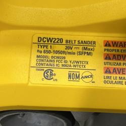 AS-IS DEWALT 20V MAX* XR Brushless Cordless Belt Sander (Tool-Only)