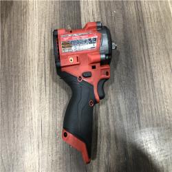 AS-IS Milwaukee FUEL 12V Lithium-Ion Brushless Cordless Stubby 3/8 in. Impact Wrench (Tool-Only)