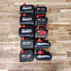 HOUSTON LOCATION - AS-IS MILWAUKEE BATTERY PACK QTY - 10