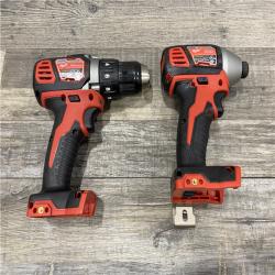 AS-IS Milwaukee 18V Lithium-Ion Cordless Drill Driver/Impact Driver Combo Kit