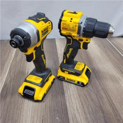 AS-IS DEWALT ATOMIC 20-Volt MAX Lithium-Ion Cordless Combo Kit (2-Tool) with (2) 2.0Ah Batteries, Charger and Bag