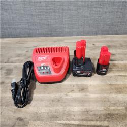 HOUSTON LOCATION - AS-IS MILWAUKEE 3 TOOL COMBO KIT W/ (2) BATTERY & CHARGER