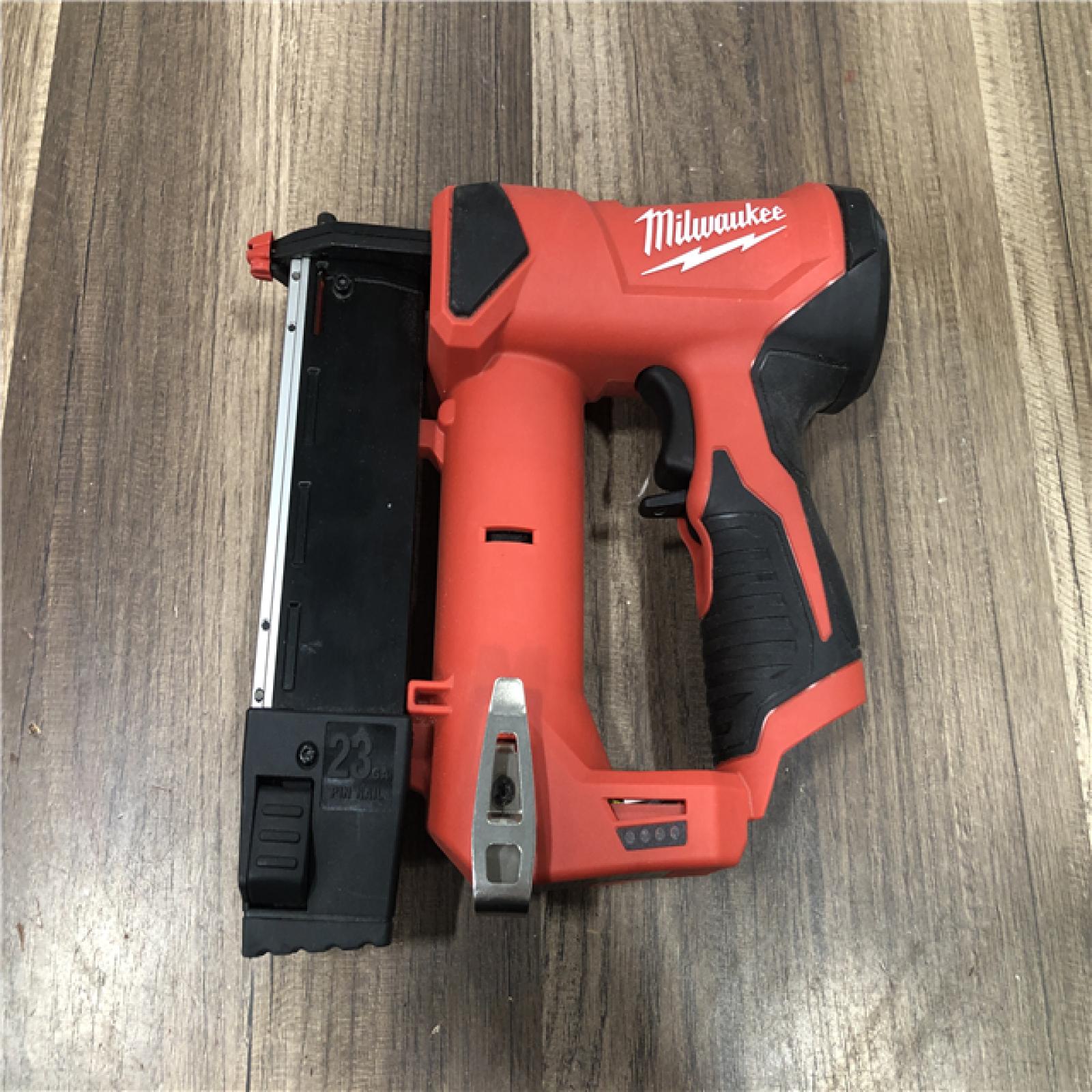 AS-IS Milwaukee 12-Volt 23-Gauge Lithium-Ion Cordless Pin Nailer (Tool-Only)