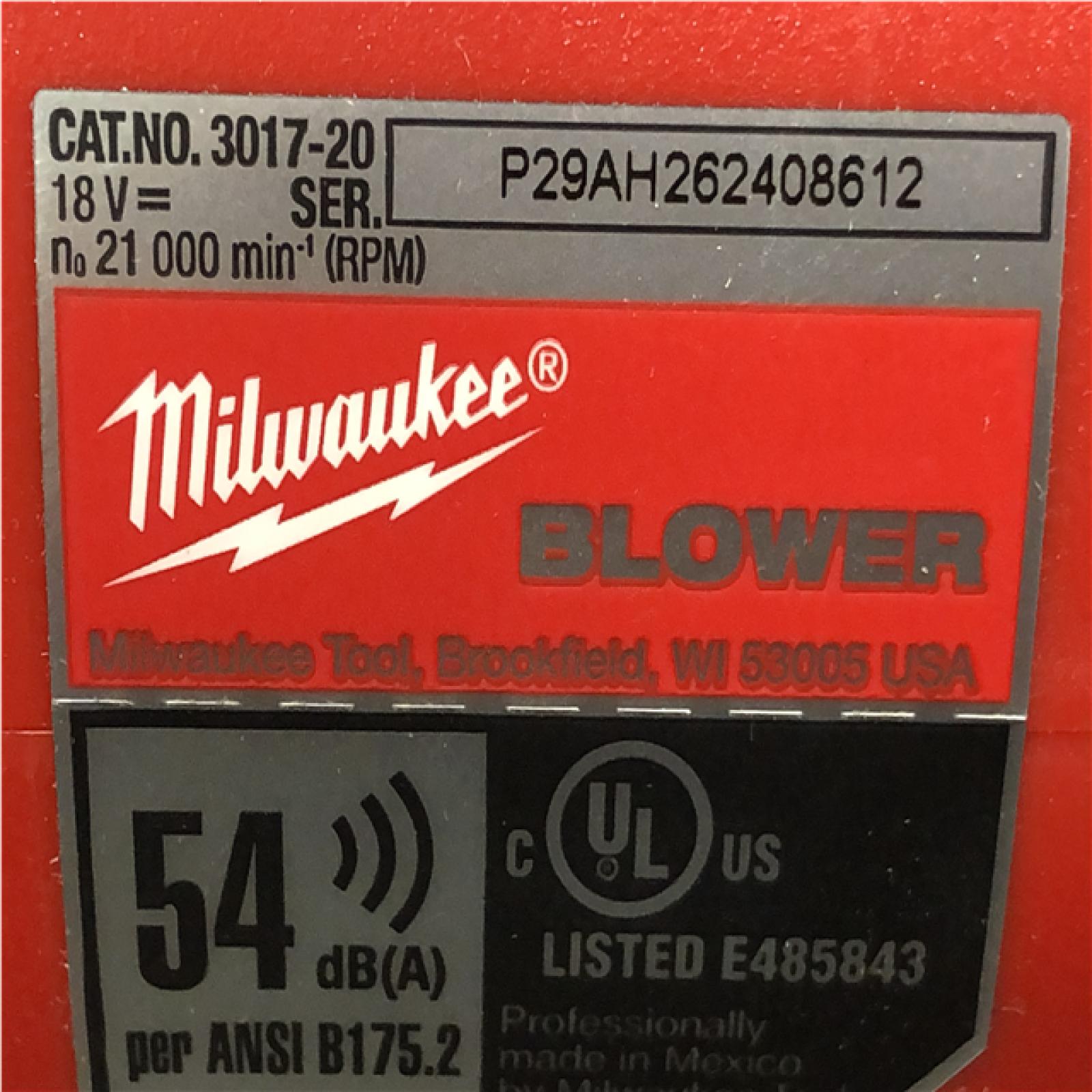 AS-IS  Milwaukee FUEL 120 MPH 500 CFM 18V Lithium-Ion Brushless Cordless Handheld Blower (Tool-Only)
