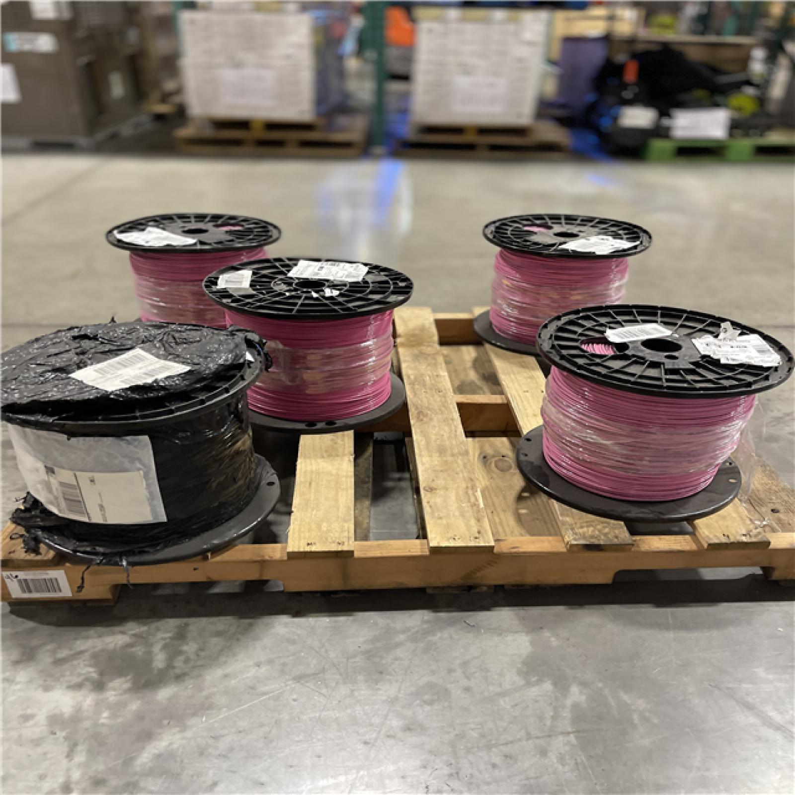 DALLAS LOCATION - AS-IS Southwire 2,500 ft. 10 Pink Stranded CU THHN Wire (5 SPOOLS)(SEE NOTES)
