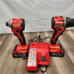 AS-IS - Milwaukee M18 Compact Brushless 2-Tool Combo Kit