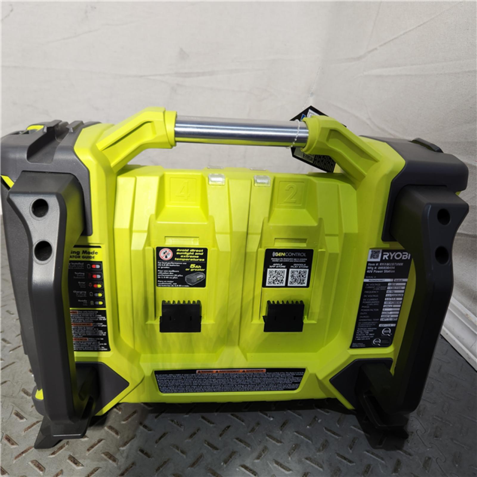HOUSTON Location-AS-IS-RYOBI 40V 1800-Watt Portable Battery Power Station Inverter Generator and 4-Port Charger (Tool Only) APPEARS IN NEW! Condition