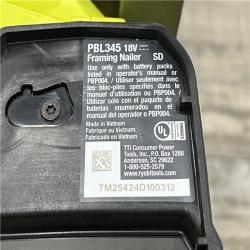 AS-IS RYOBI ONE+ HP 18V Brushless Cordless AirStrike 21° Framing Nailer (Tool Only)