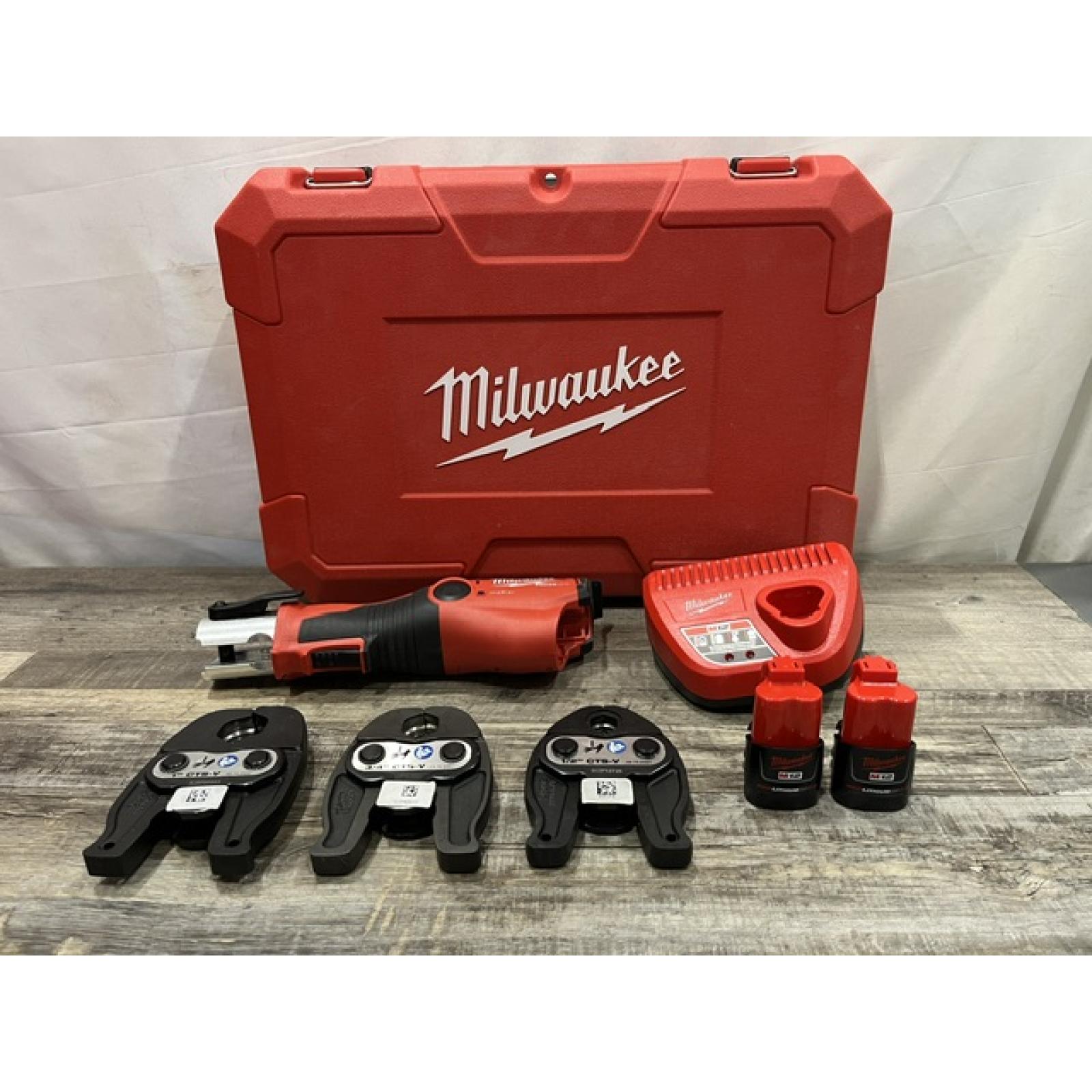 AS-IS Milwaukee 12-Volt Lithium-Ion FORCE LOGIC Copper Press Tool Kit