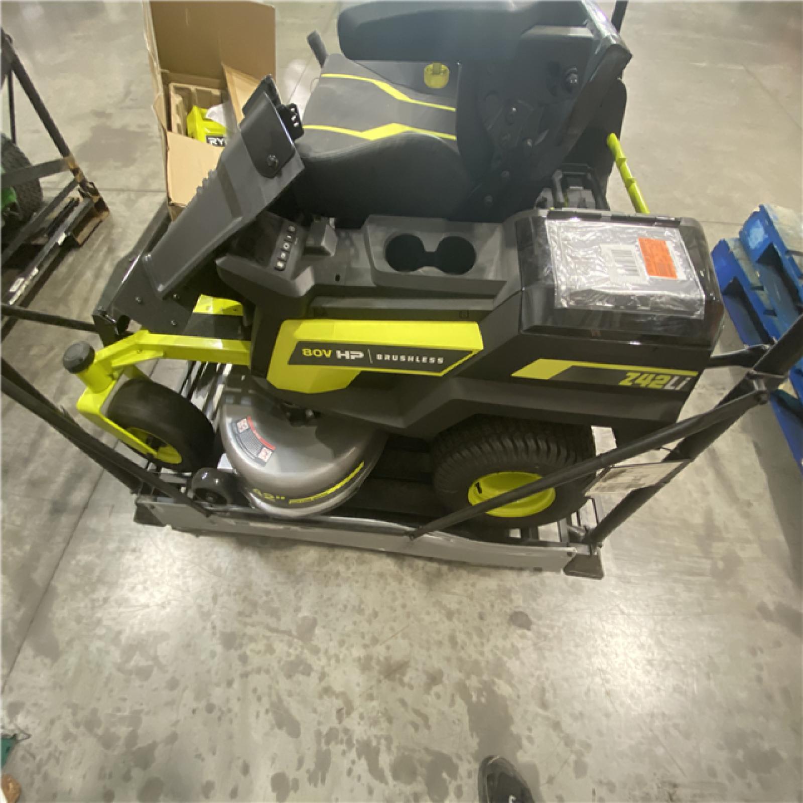 Dallas Location - As-Is RYOBI 80V HP Brushless 42 in. Battery Electric Cordless Zero Turn Riding Mower (2) 80V Batteries (2) 40V Batteries and Charger