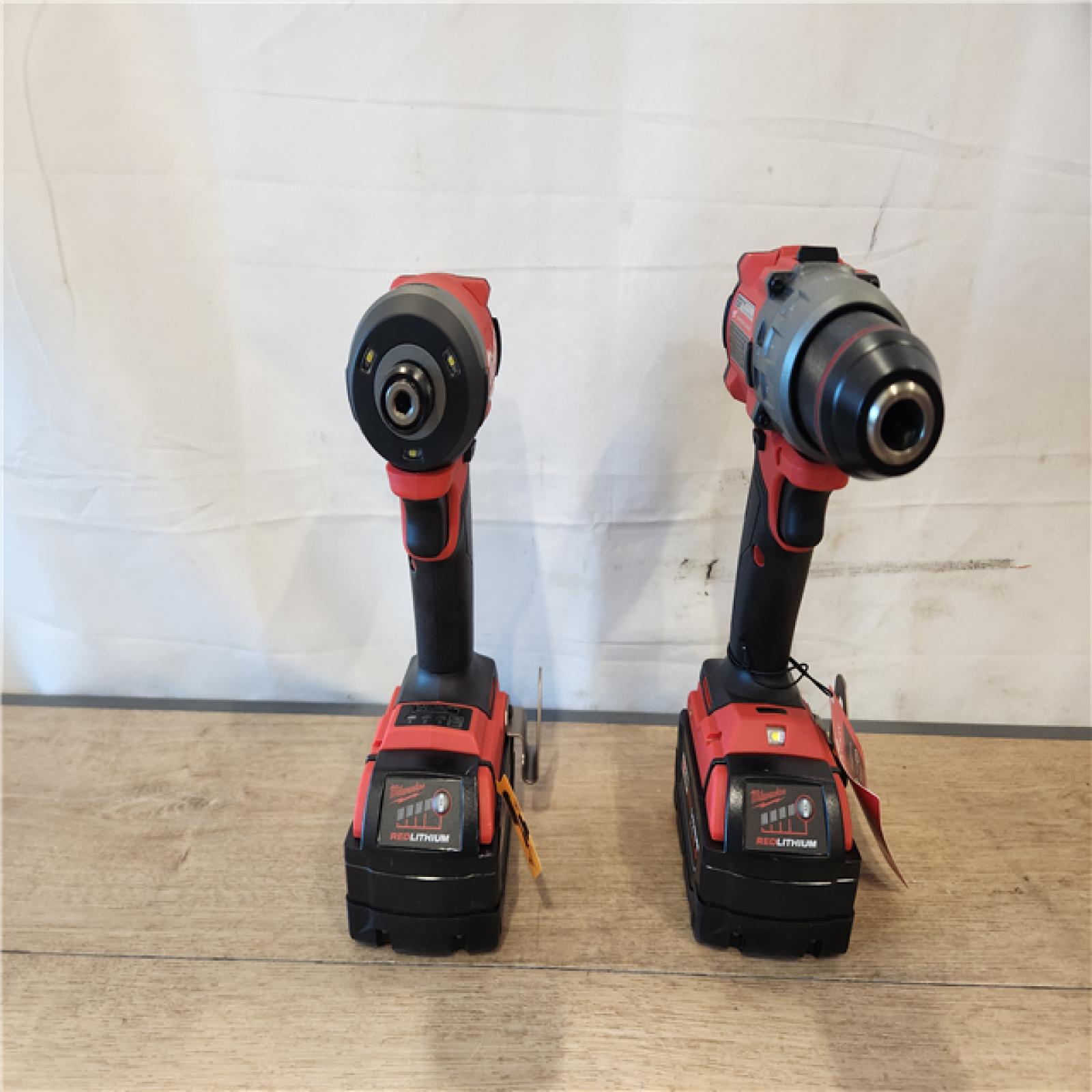 AS-IS- Milwaukee FUEL 18V Lithium-Ion Brushless Cordless Hammer Drill and Impact Driver Combo Kit