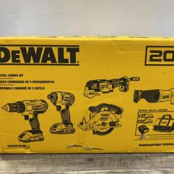 NEW - DEWALT 20V MAX Cordless 5 Tool Combo Kit