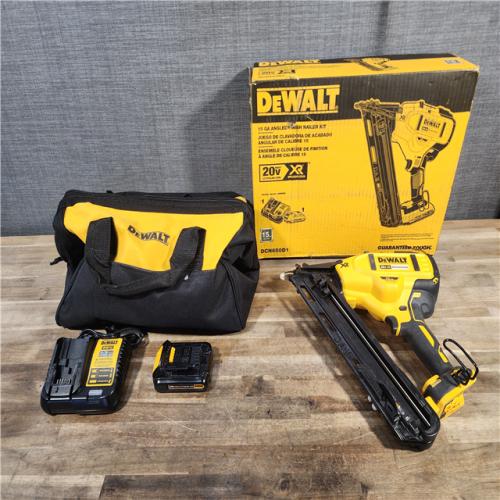 HOUSTON LOCATION - AS-IS DeWalt 20V MAX XR 15 Ga. Cordless 34 Deg Nailer Kit (Battery & Charger) 20 V
