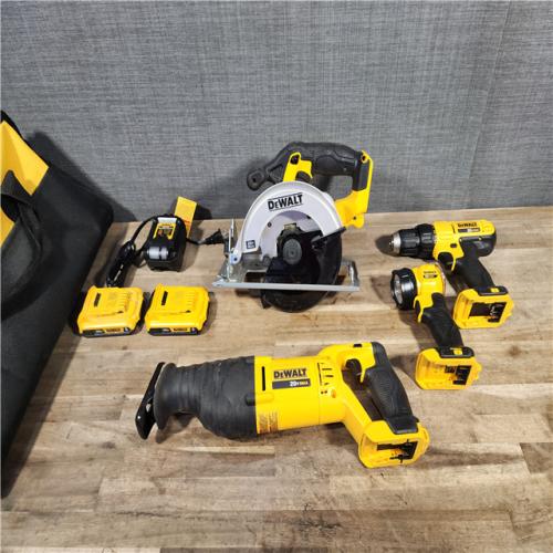 HOUSTON LOCATION - AS-IS DEWALT 4 TOOL COMBO KIT W/ (2) BATTERY & CHARGER