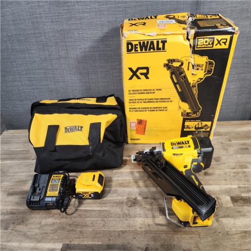 HOUSTON LOCATION - AS-IS DeWalt 20V MAX Cordless 30 Deg Framing Nailer Kit (Battery & Charger)