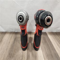 AS-IS- Milwaukee M12 Cordless Combination 3/8  Drill / Driver and 1/4  Hex Impact Driver Dual Power Tool Kit (2 Lithium Ion Batteries  Charger  and B