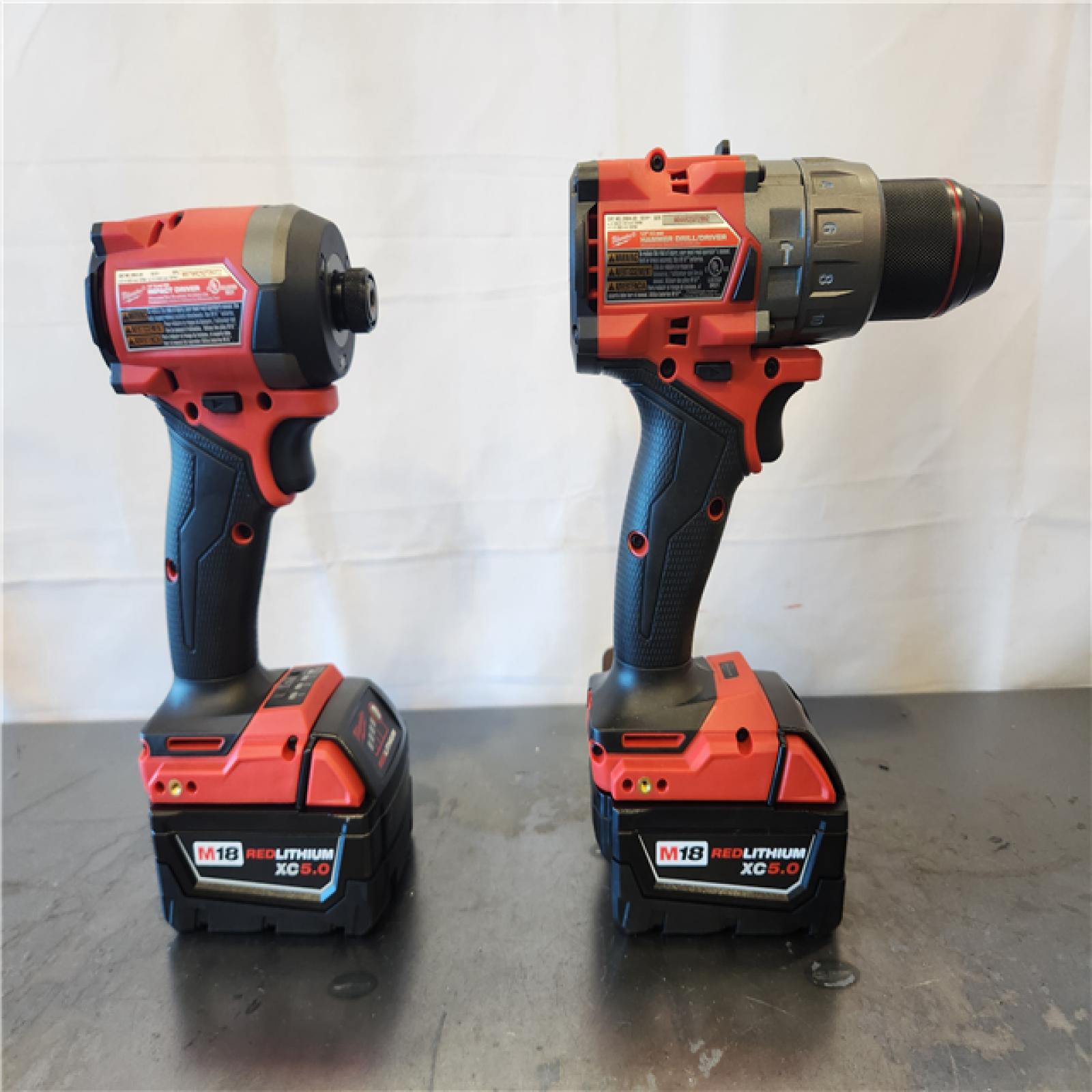 AS-IS- Milwaukee FUEL 18V Lithium-Ion Brushless Cordless Hammer Drill and Impact Driver Combo Kit
