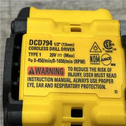 AS-IS DEWALT Atomic 20V Lithium-Ion Cordless Compact 1/2 in. Drill/Driver Kit